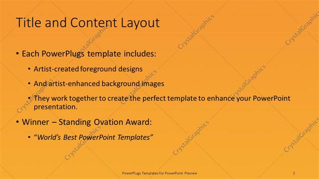 Title and Content presentation slide layout