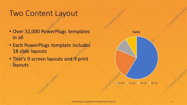 Two Content presentation slide layout