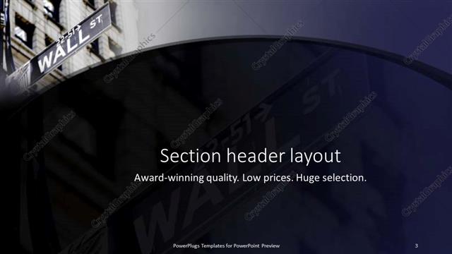 Section Header presentation slide layout