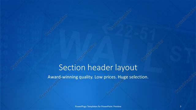 Section Header presentation slide layout