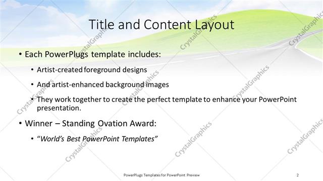 Title and Content presentation slide layout