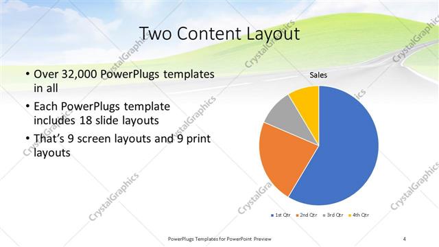 Two Content presentation slide layout