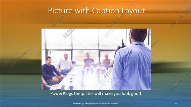 Picture with Caption presentation slide layout