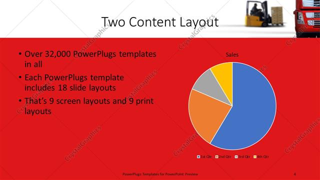 Two Content presentation slide layout