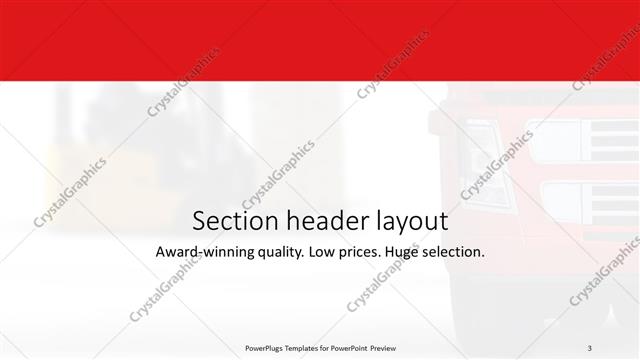Section Header presentation slide layout
