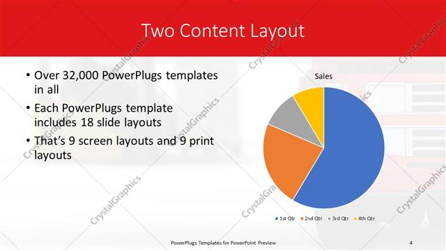 Two Content presentation slide layout