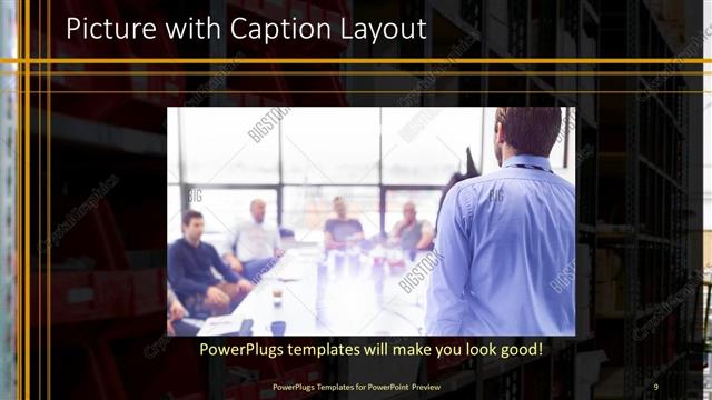 Picture with Caption presentation slide layout