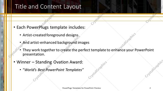 Title and Content presentation slide layout