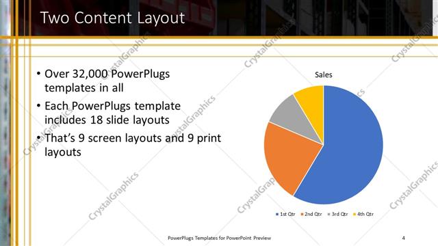 Two Content presentation slide layout