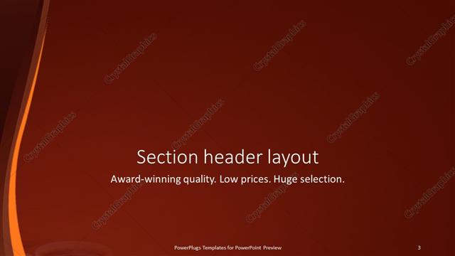 Section Header presentation slide layout