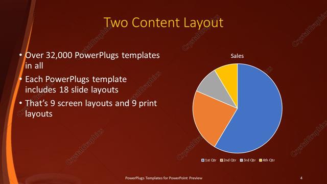 Two Content presentation slide layout