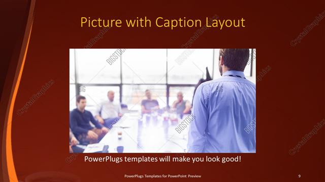 Picture with Caption presentation slide layout