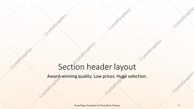 Section Header presentation slide layout