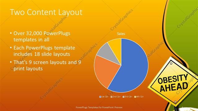Two Content presentation slide layout