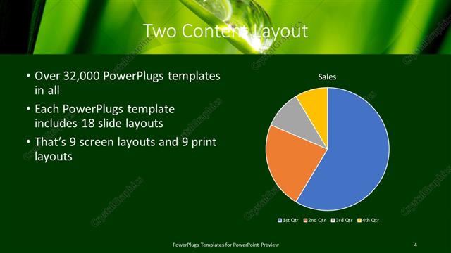 Two Content presentation slide layout