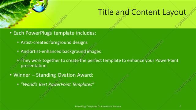 Title and Content presentation slide layout