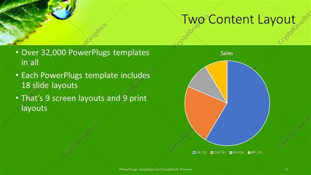 Two Content presentation slide layout