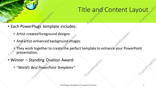 Title and Content presentation slide layout