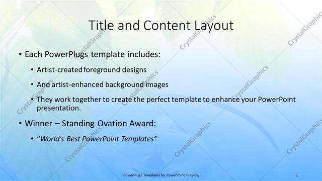 Title and Content presentation slide layout