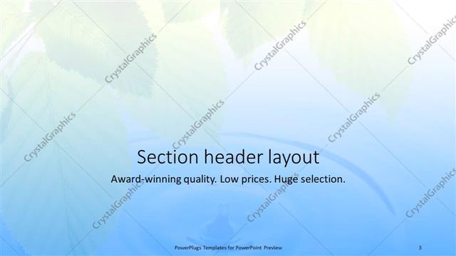 Section Header presentation slide layout