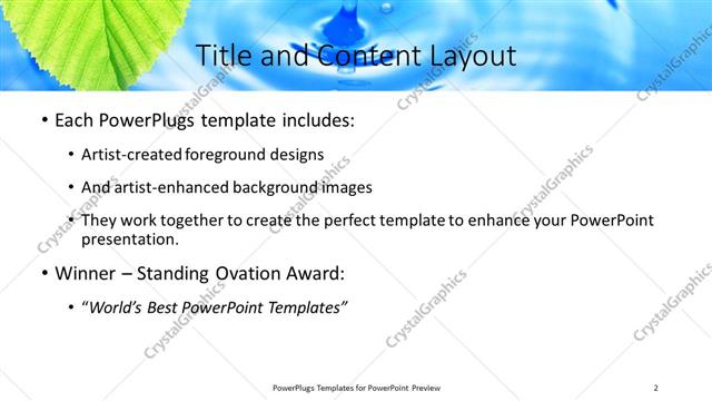 Title and Content presentation slide layout