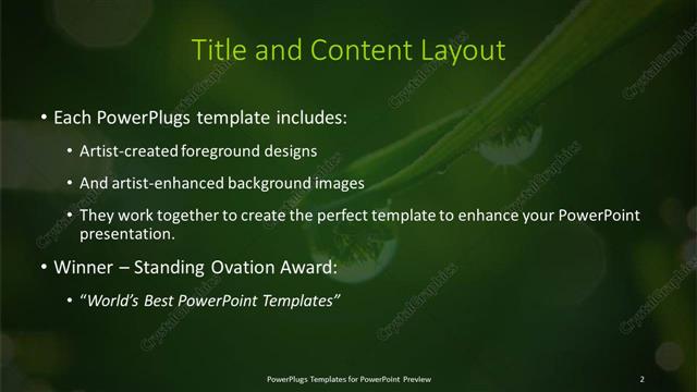 Title and Content presentation slide layout