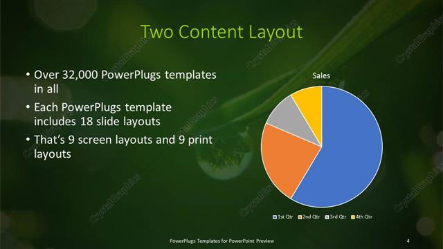 Two Content presentation slide layout