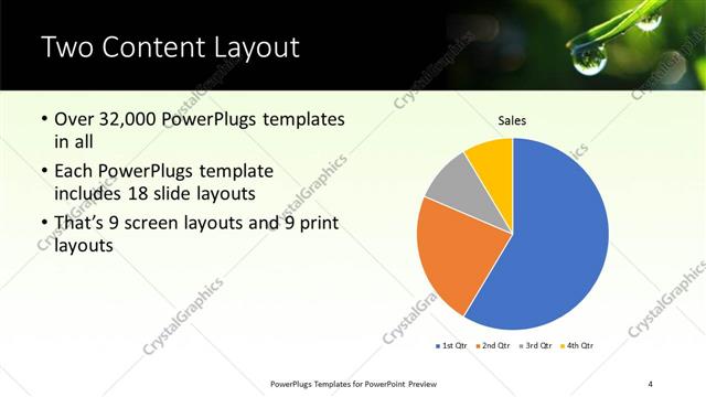 Two Content presentation slide layout