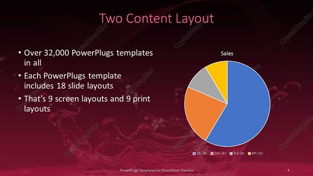 Two Content presentation slide layout