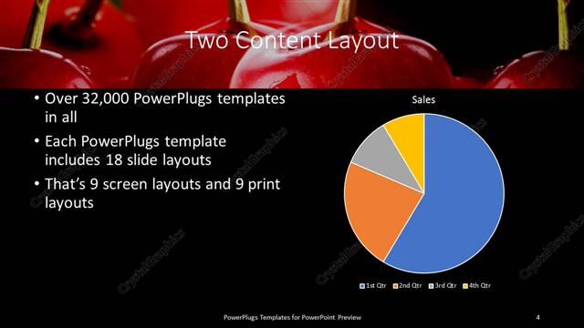 Two Content presentation slide layout