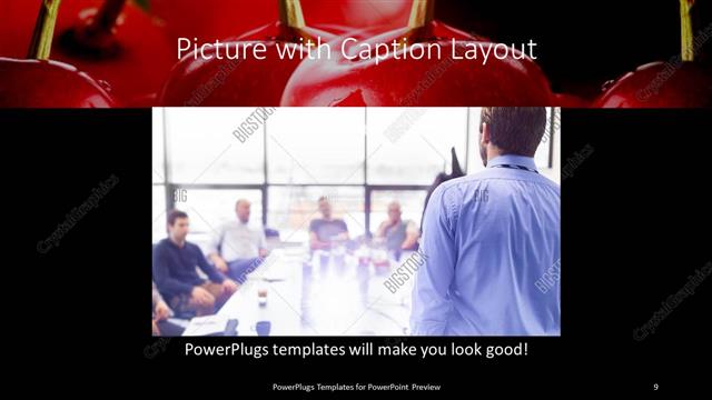 Picture with Caption presentation slide layout