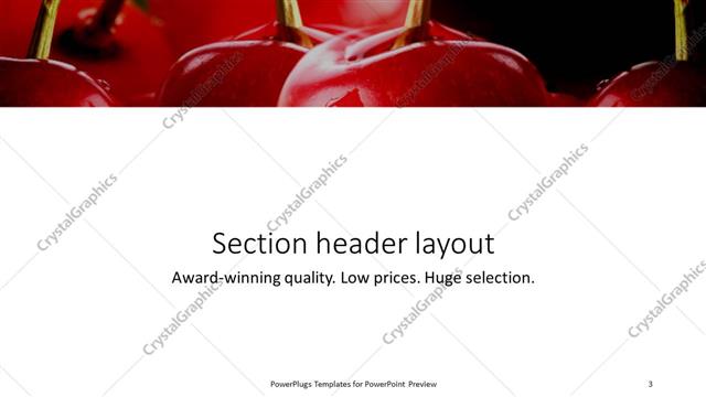 Section Header presentation slide layout
