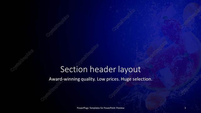 Section Header presentation slide layout