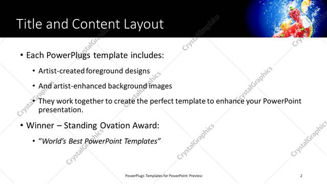 Title and Content presentation slide layout