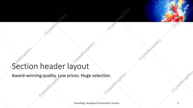 Section Header presentation slide layout