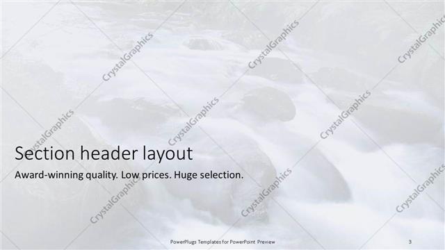 Section Header presentation slide layout