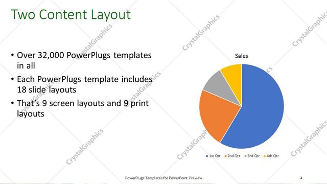 Two Content presentation slide layout