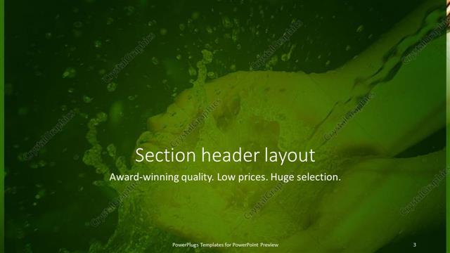 Section Header presentation slide layout