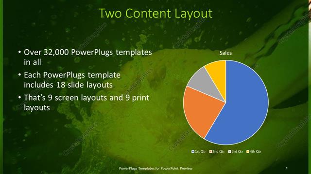 Two Content presentation slide layout