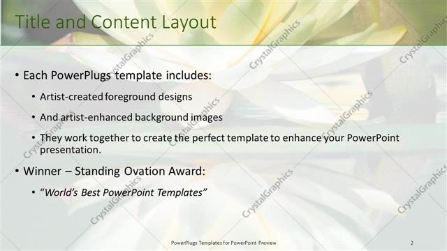 Title and Content presentation slide layout