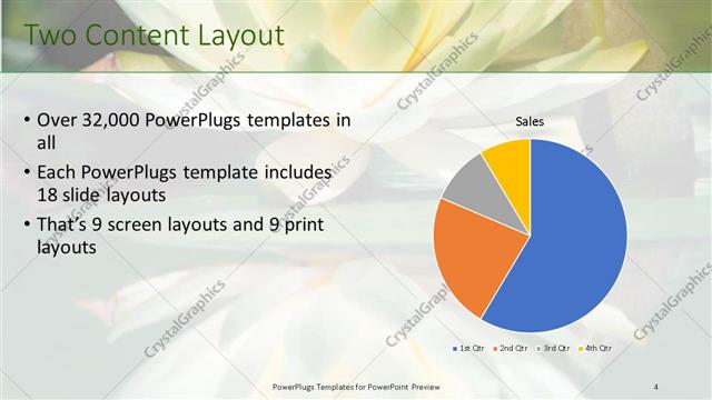 Two Content presentation slide layout