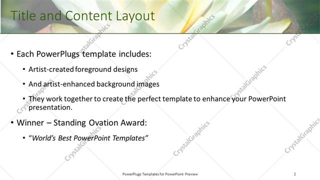 Title and Content presentation slide layout