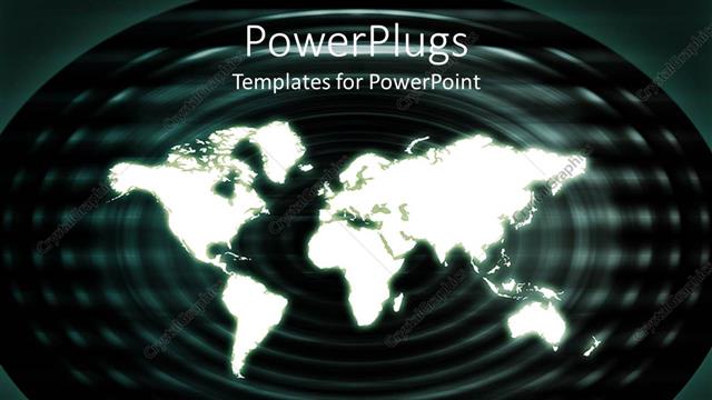  Presentation with ripple effect - A water ripple effect showing a world map on it