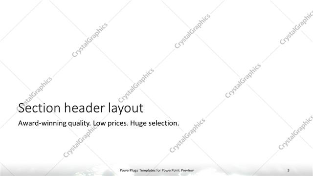 Section Header presentation slide layout