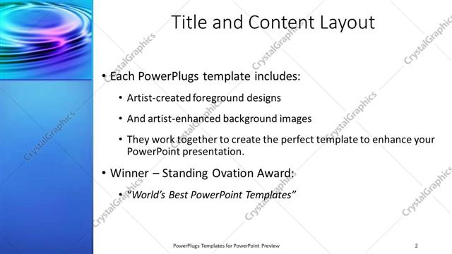 Title and Content presentation slide layout