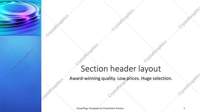 Section Header presentation slide layout