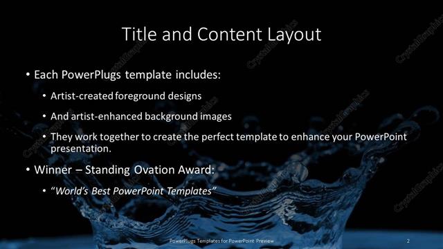 Title and Content presentation slide layout