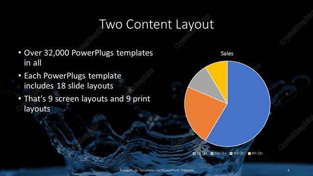 Two Content presentation slide layout