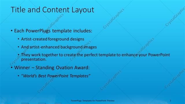 Title and Content presentation slide layout