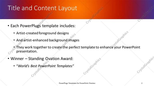 Title and Content presentation slide layout